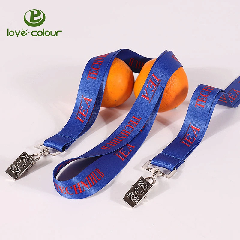 Custom full color polyester lanyard with heat transfer printing