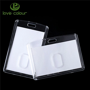 Custom good quality plastic acrylic hard card holder for exhibition