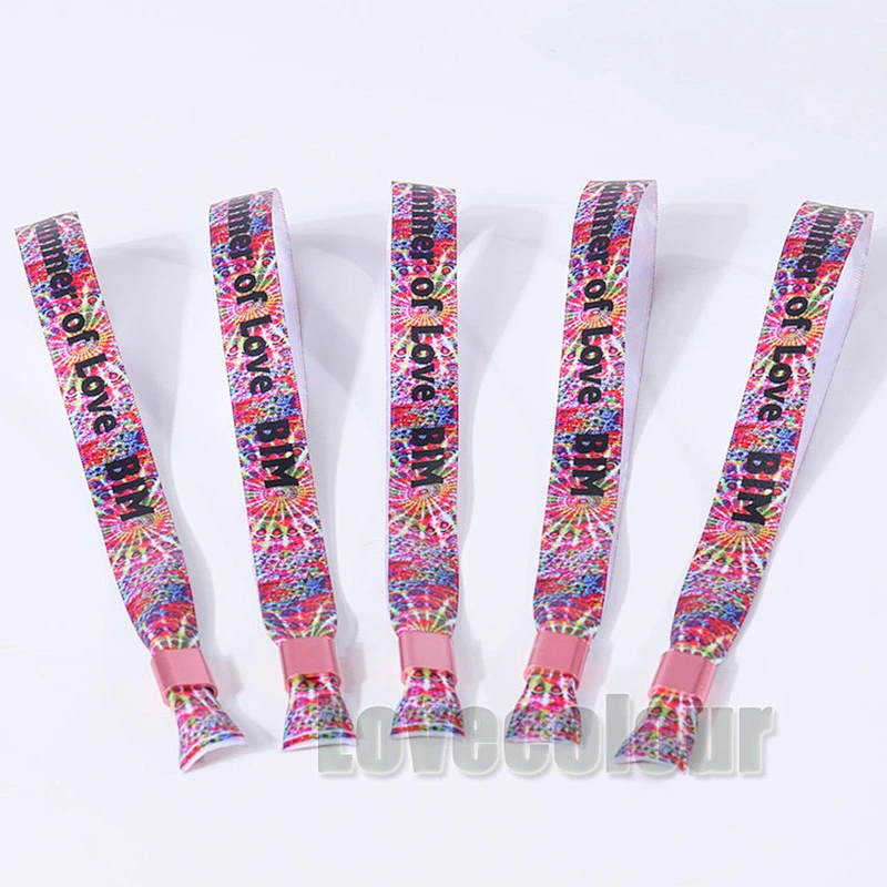 Good quality custom fabric RPET wristband for wholesale