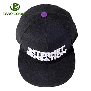 Hot sale cotton material cheap custom embroidery flat brim snapback caps