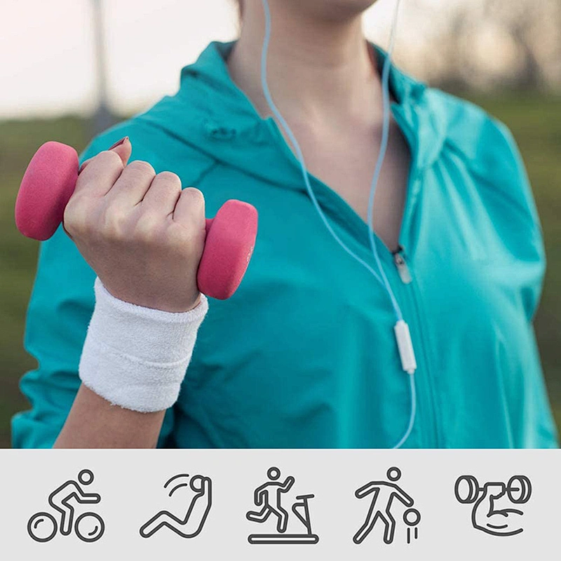 High Quality Custom Logo polyester Fabric Plain Elastic yoga Sport Headband Sweatband Set