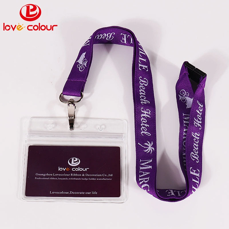 Custom Polyester Safety Lanyards Colorful Neck Strings with Nametag Holder