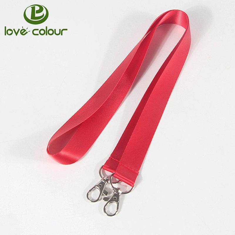Custom Polyester Badge Holder Open Ended Lanyard
