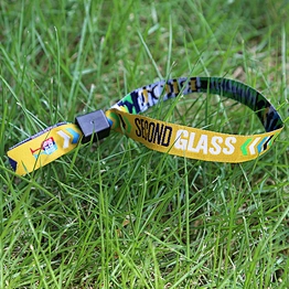 Custom Fabric handicraft polyester woven numbered wristbands for event