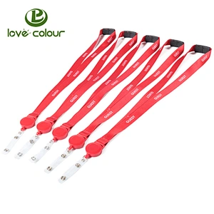 Polyester printing logo custom lanyards and id badge holder