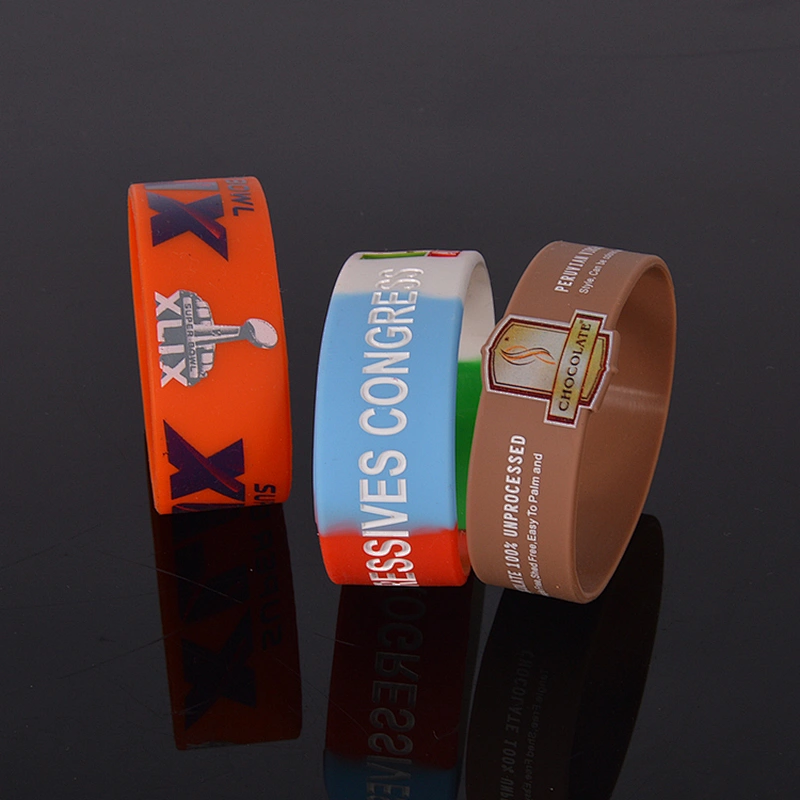 Silicone wristband with printing campaign slogans for event