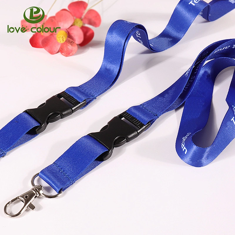 Custom Polyester Lanyard Ribbon with Metal Clip and ID Card Holder