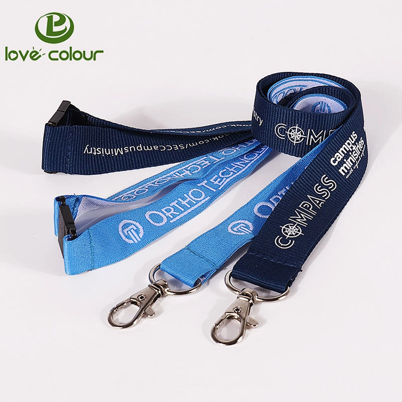 Promotional polyester custom woven in lanyards with your logo or text