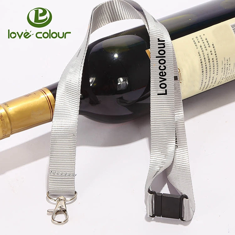 Polyester Custom Your Brand Silk Screen Printed Lanyard With Plastic Buckle