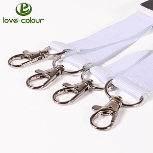 Festival gift printed logo polyester LED lanyard strap