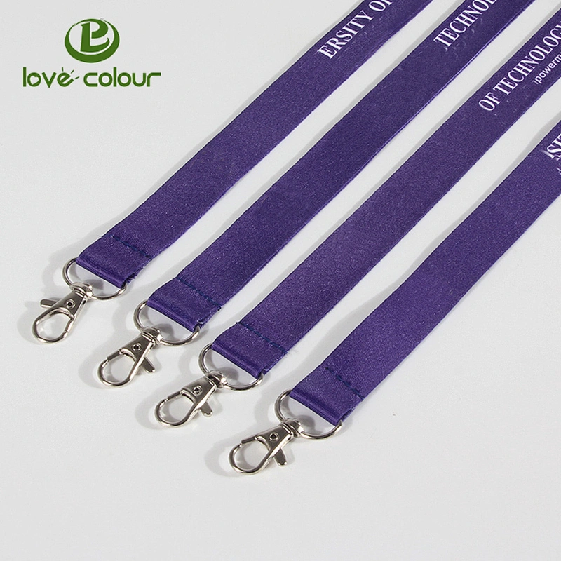 Gold supplier custom polyester promotional flower heat-transfer lanyards