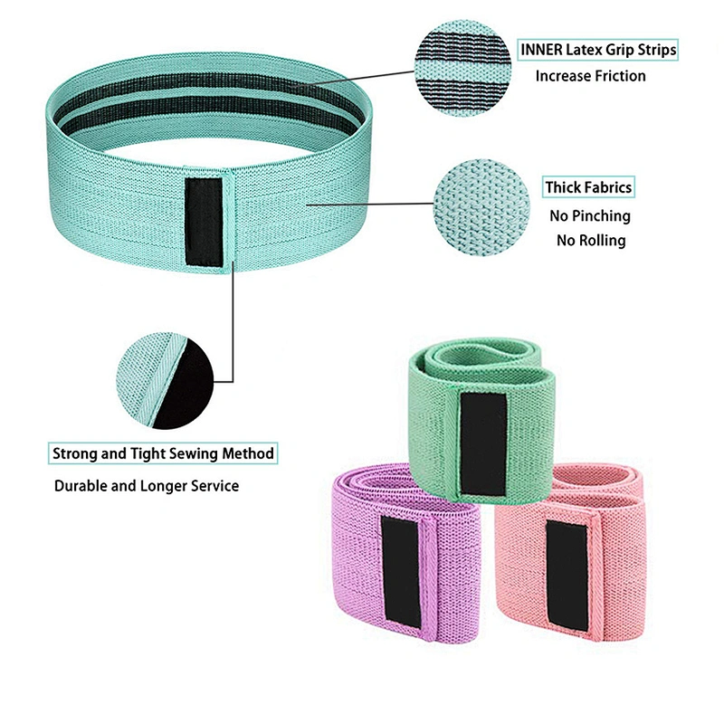 Gym exercise stretch bands fabric fitness resistance circle band
