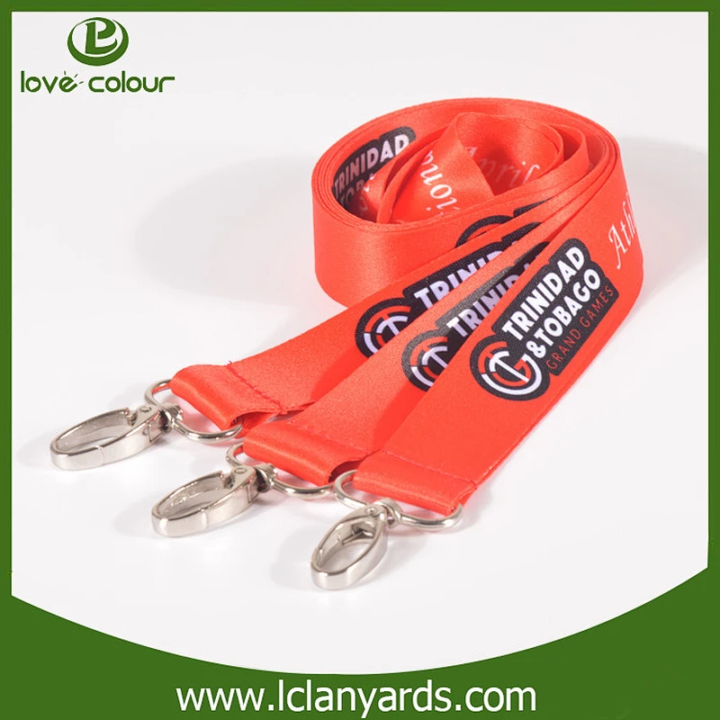 New custom cheap full color printing polyester neck strap