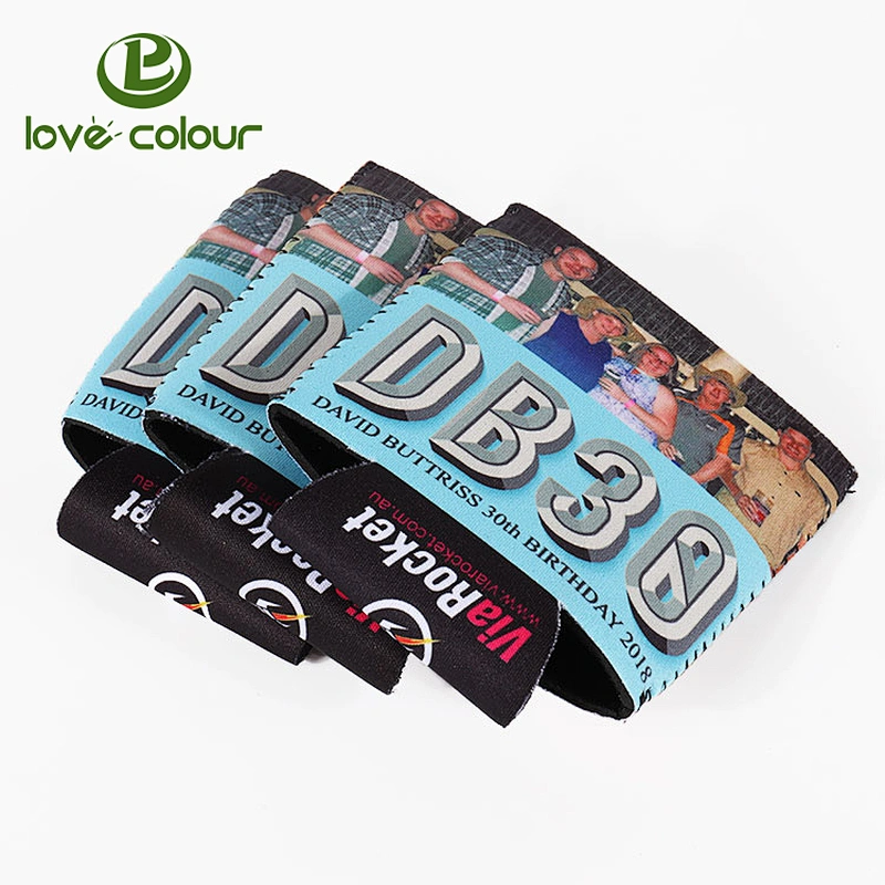 Hot selling neoprene foldable beer can bottle holder for promotion