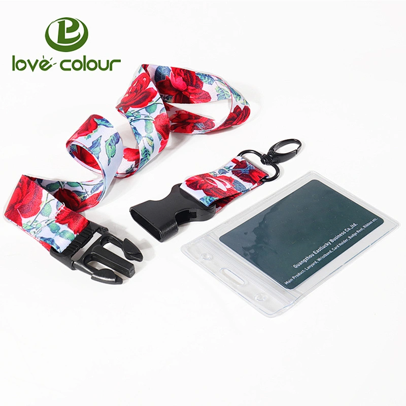 Personalized fashion custom printed card holder lanyard for new year