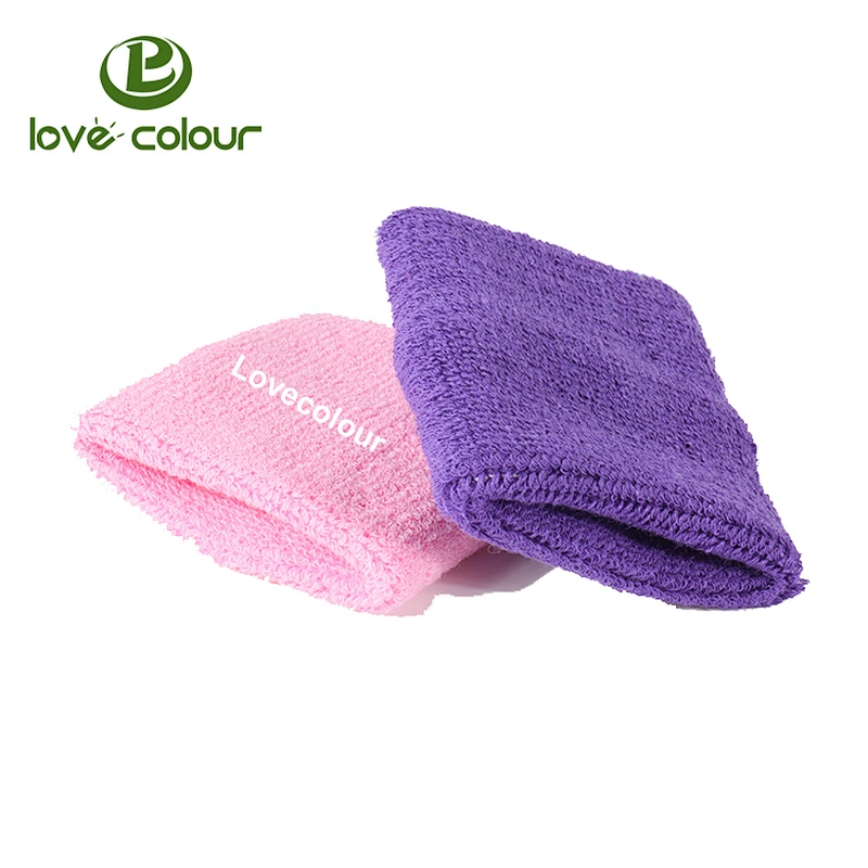 Customized fashion sports basketball cotton sweatband for protecting wrists