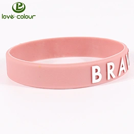 Custom embossed and deboss fill silicone bracelet for sport event or outdoor activity