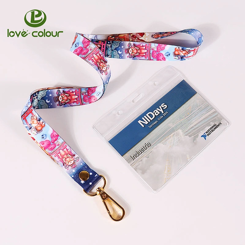 Lanyards suppliers - Custom polyester lanyards with a plastic pouch