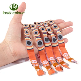 Custom Woven Cloth Wristbands with Locking Slider