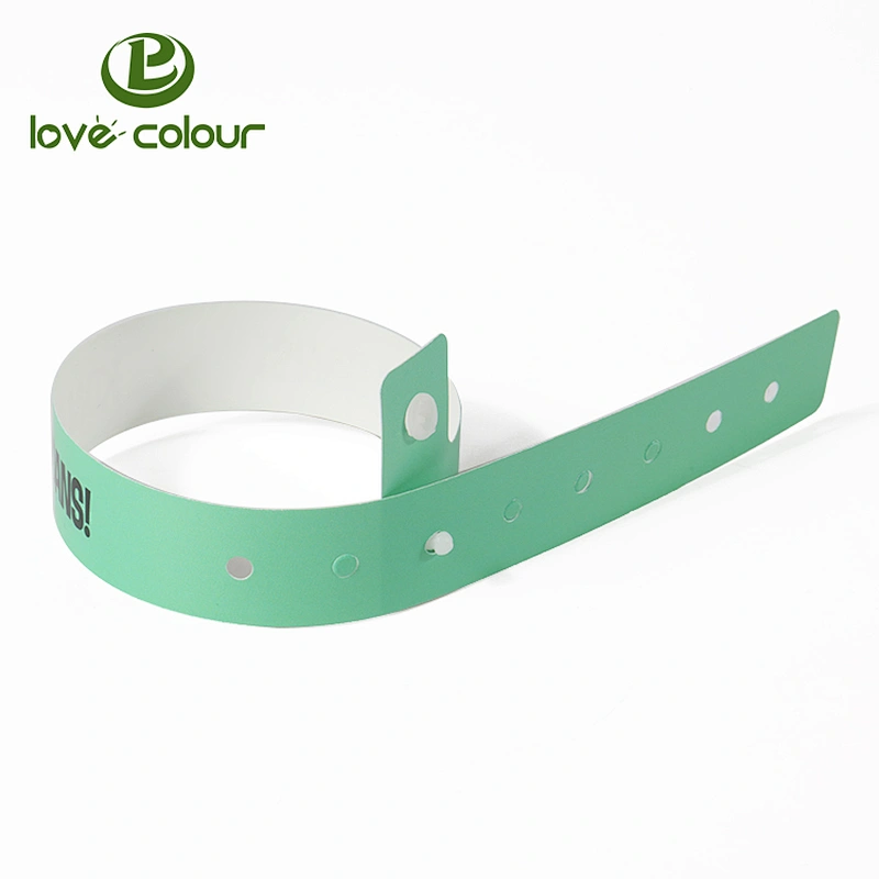 Hot custom waterproof custom made vinyl wristband for water park ticket