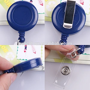 Custom mini cute magnetic metal retractable reel badge holders