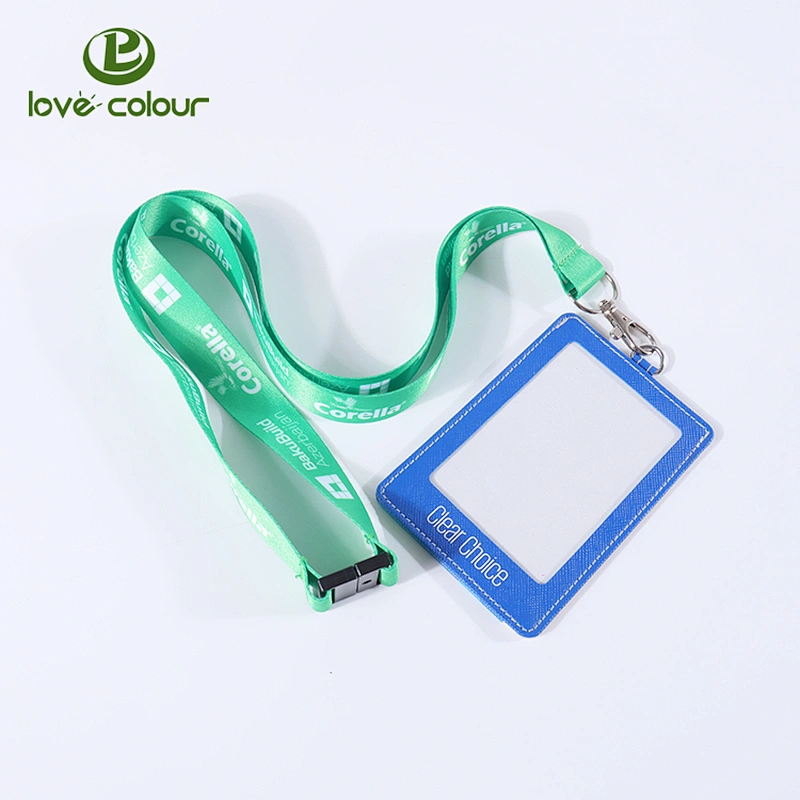Custom polyester ribbon lanyard with id card