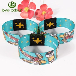 Factory Custom Polyester Printing Elastic Wristband for Outdoor Activity