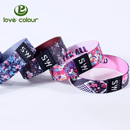 Colorful child fabric safety elastic wristband in Guangzhou