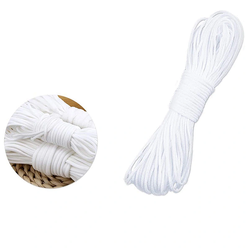 Factory supply white elastic cord for earloop elastic rope band disposable