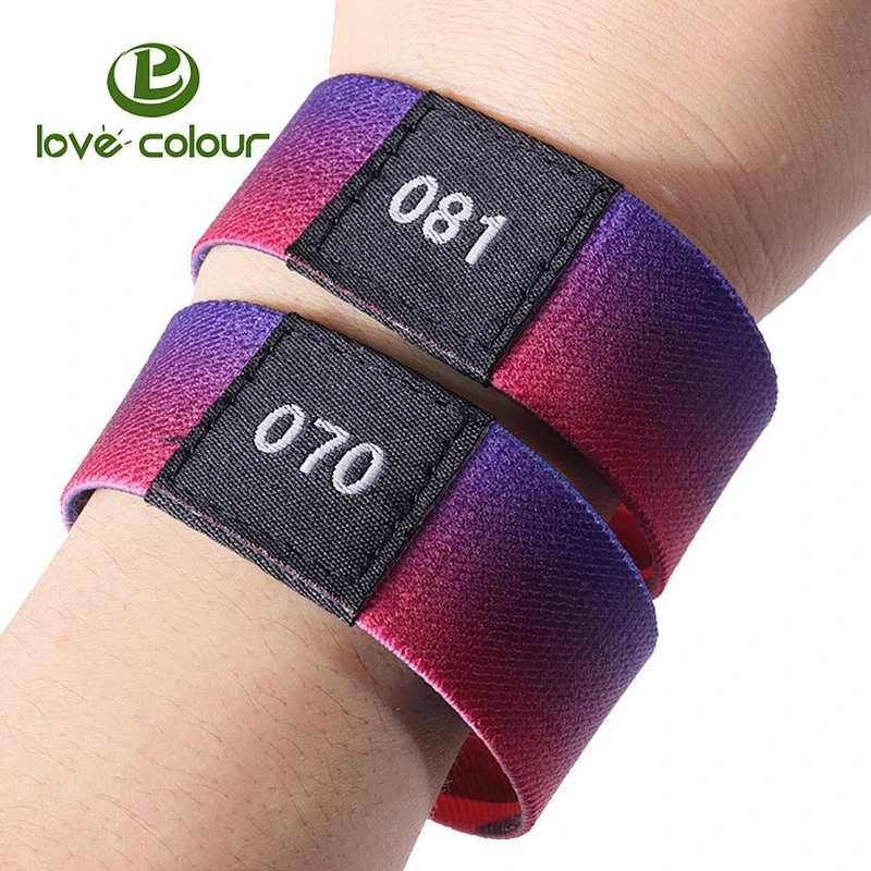 Cheap custom personalized festival elastic bands wristband