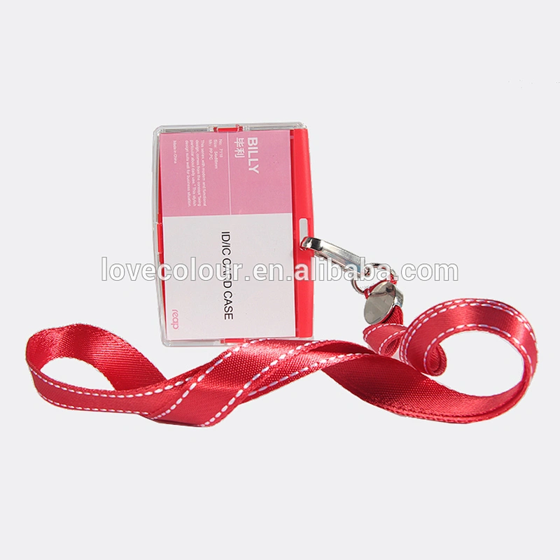Custom popular name badge holder lanyards strap