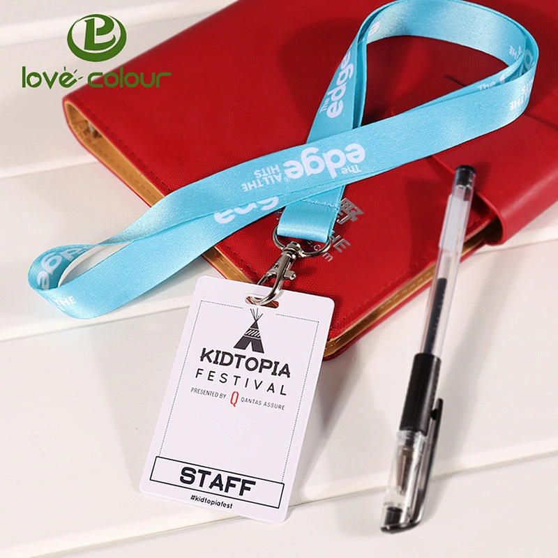 Cheap Custom Polyester Lanyard and Plastic Card Holder Name Tag