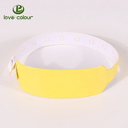 Promotional Custom Identification Disposable Vinyl Paper Wristbands One Time Use