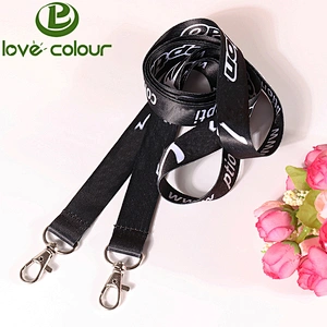 Custom school office polyester badge reel pen lanyard strap