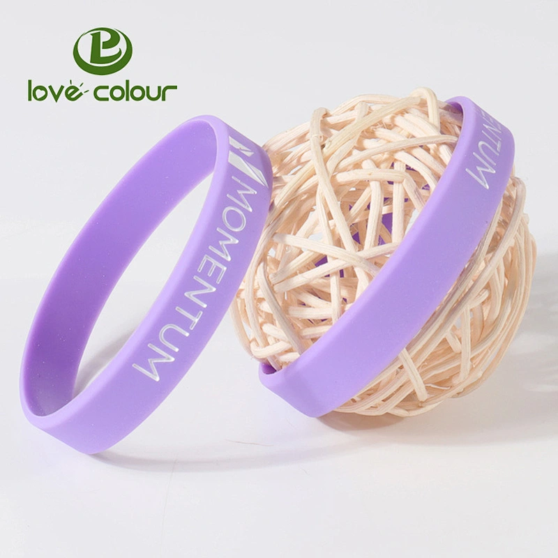 Free sample customizable debossed and color filled silicone bracelets
