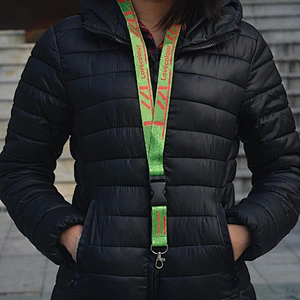 Custom Event Polyester Lanyard With Plastic Release Buckle For Hold Badge ID Holder