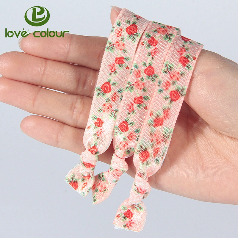 Custom hair accessories elastic polyester knot hair bands