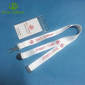 Guangzhou manufacturer silk screen printed student ID card lanyard