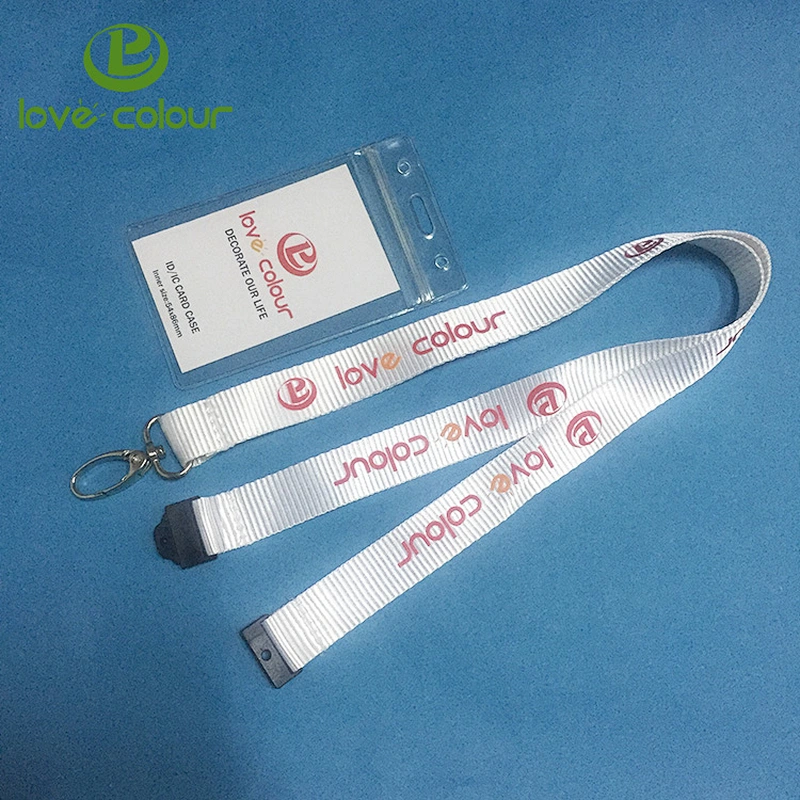 Guangzhou manufacturer silk screen printed student ID card lanyard