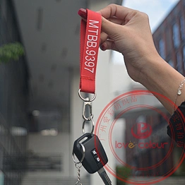 Wholesale personalized Car key polyester short lanyards with design logo