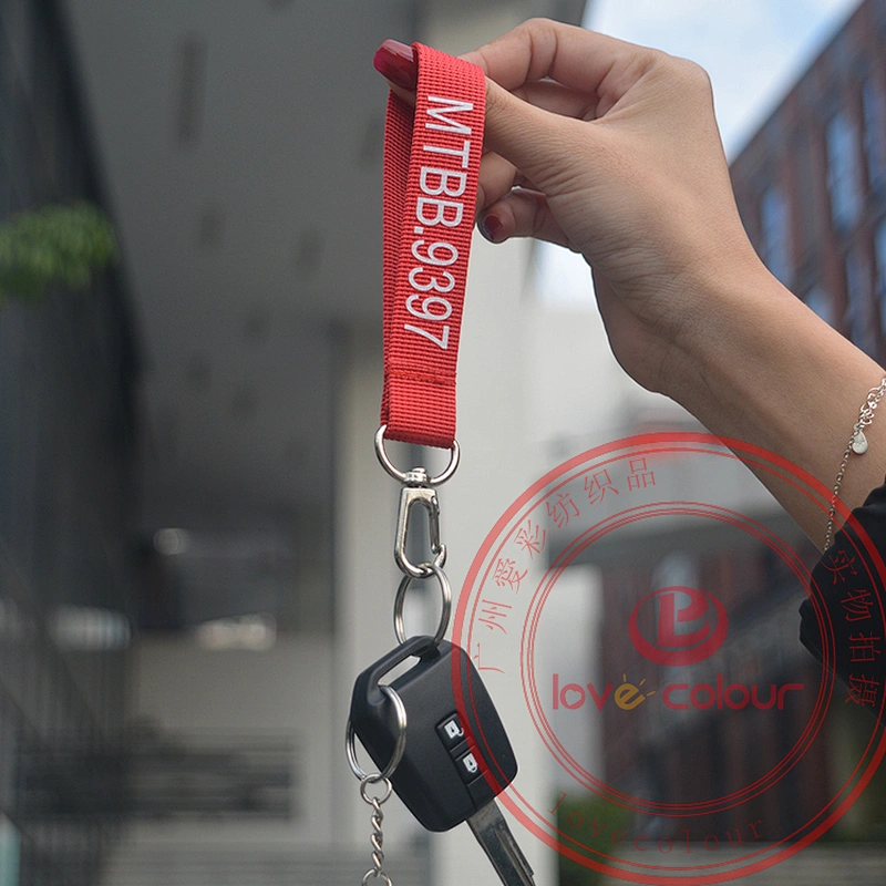 Wholesale personalized Car key polyester short lanyards with design logo