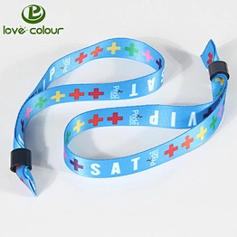Top quality sublimation polyester bracelet one time use printed wristband for event