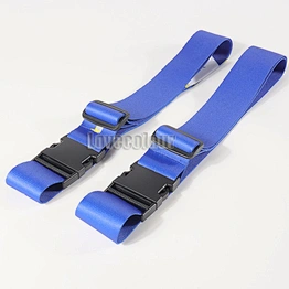 Custom made durable blank polyester luggage belt with removable buckle