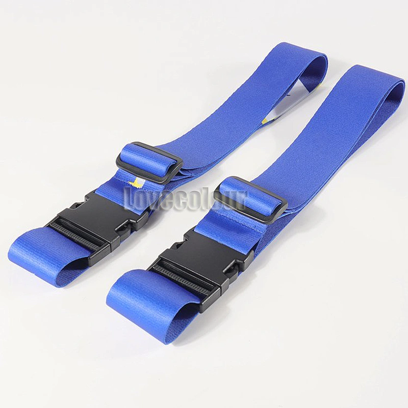 Custom made durable blank polyester luggage belt with removable buckle