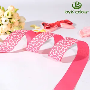 Custom polyester printed grosgrain hair bows ribbon