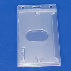 Free design vertical badge id card holder, plastic name badge holder