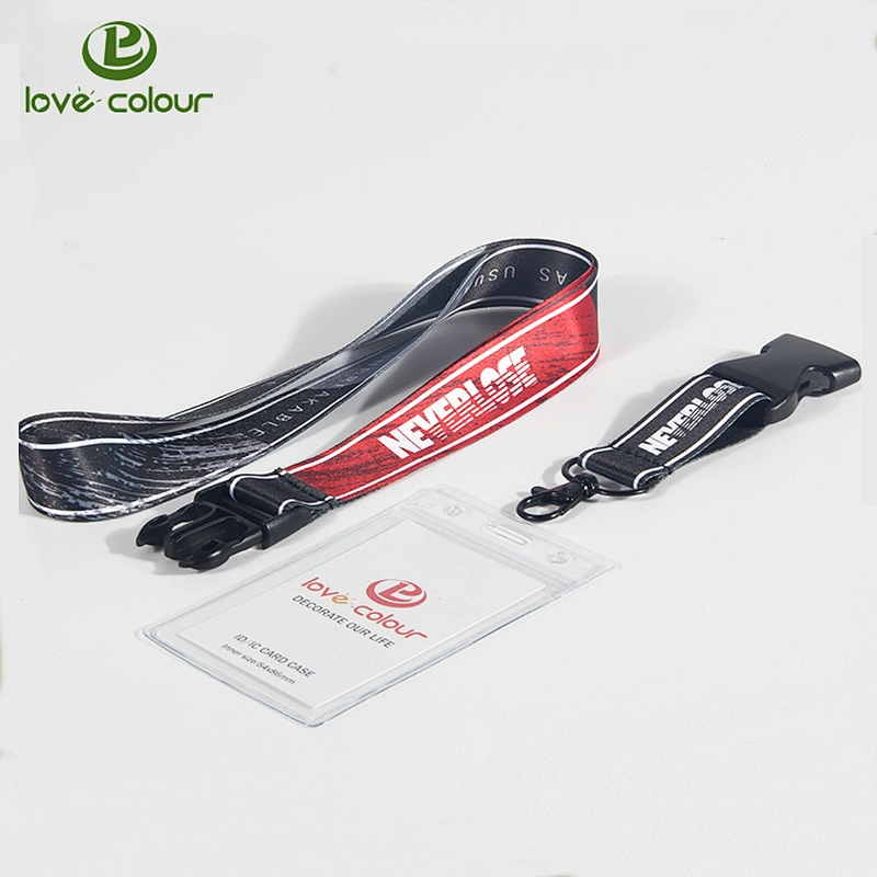 Polyester Visitor Neck Straps Lanyard With PVC Card Holder