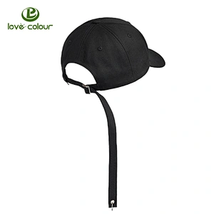 Custom Bulk black embroidery logo 6 panel baseball cap