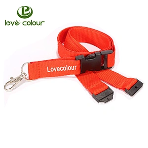 New style bulk polyester custom size lanyard with silkscreen printing