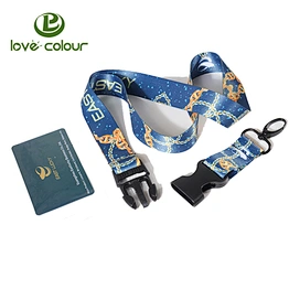 Free Sample Custom Dye Sublimation Printing Lanyard With Plastic Buckle